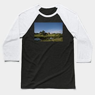 Alnwick Castle reflected in the River Aln Baseball T-Shirt